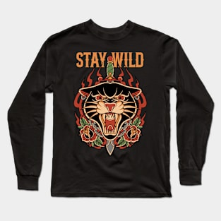 STAY WILD tattoo flash Long Sleeve T-Shirt